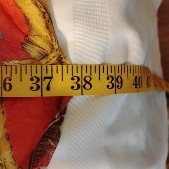 Pretty Angel Linen Red/Mult Color Fashion Scarf With Beads, NWT - Picture 4 of 8